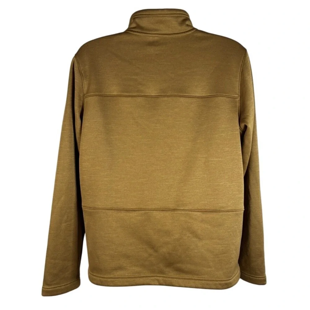 The‎ North Face Men's Fleece Lined Jacket Camel Tan Full Zip Logo Large -READ